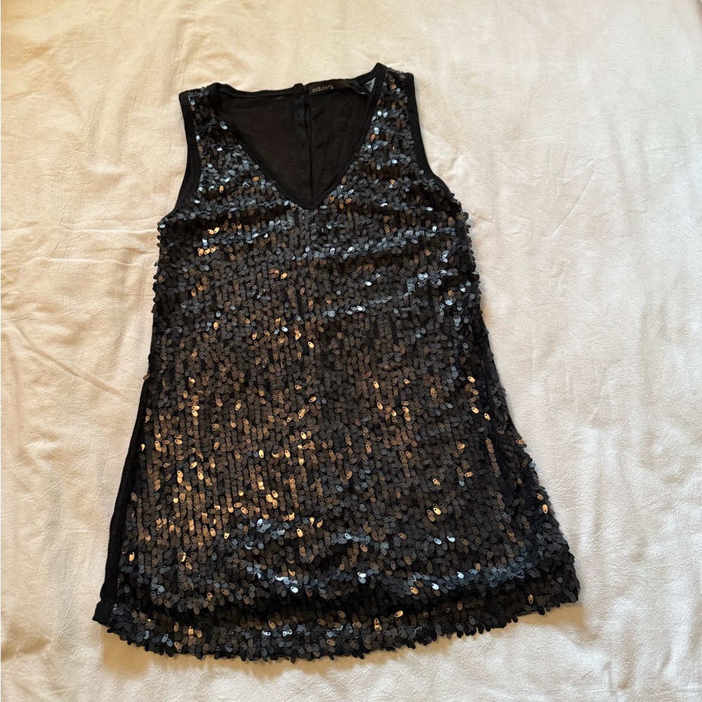 Black Sequin Sleeveless Blouse